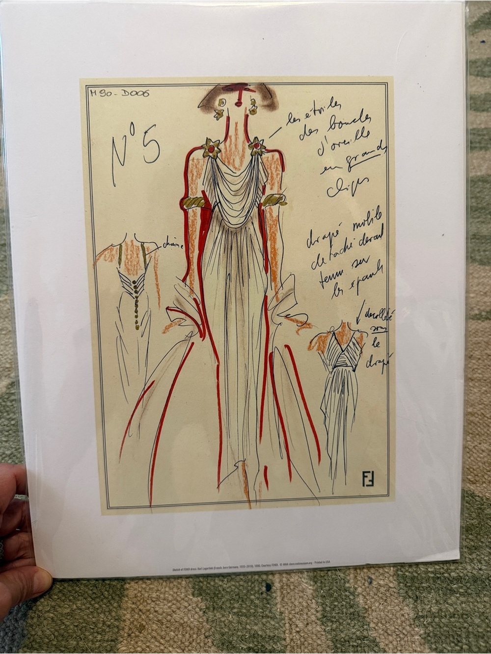 Fendi Sketch - Metropolitan Musium of Art - Picture 3 of 3